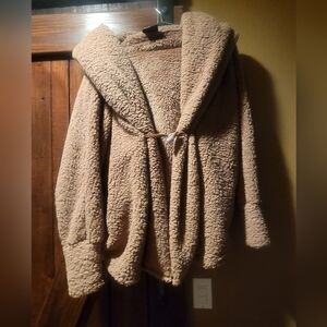 POPFLEX Faux Sherpa Cocoon Coat